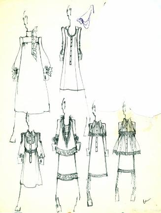 Multidrawing of Dresses, Tops and Skirts