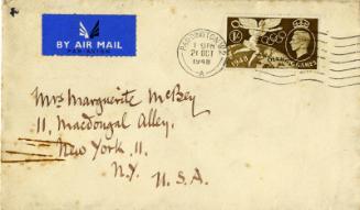 Envelope from James McBey to Marguerite McBey