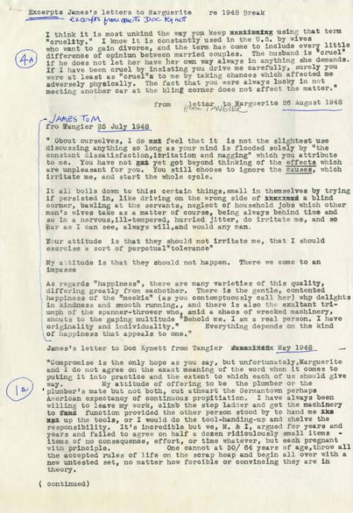 Excerpts of Correspondence from James McBey to Marguerite McBey and Dr. H.H. Kynett