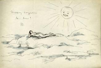 An Original Sketch from James McBey to Marguerite Loeb (later McBey)