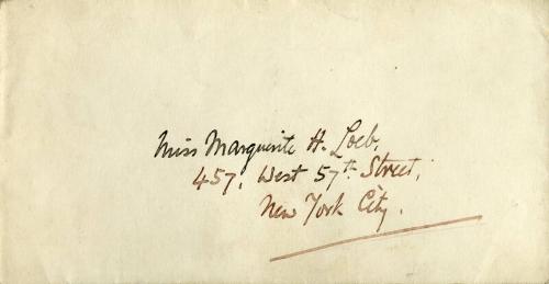 Correspondence from James McBey to Marguerite Loeb (later McBey)