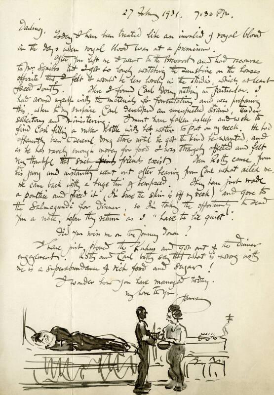 Correspondence from James McBey to Marguerite Loeb (later McBey)