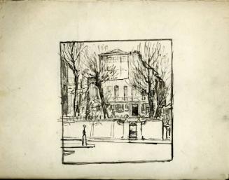 An Original Sketch of a Building by James McBey