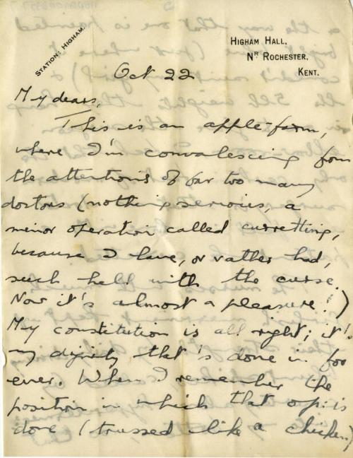 Letter from Billy Turner to James McBey (Letters and Memorabilia Belonging to James McBey)