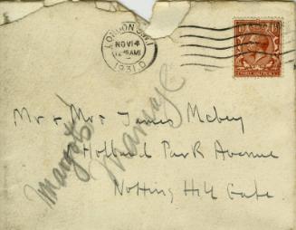 Envelope from Margot Murray to James and Marguerite McBey (Letters and Memorabilia Belonging to James McBey)