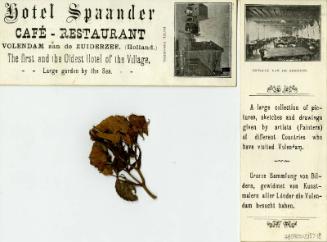 Promotional Material for Hotel Spaander, Volendam (Letters and Memorabilia Belonging to James McBey)