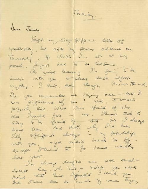 Letter from Gladys Forrest to James McBey (Letters and Memorabilia Belonging to James McBey)