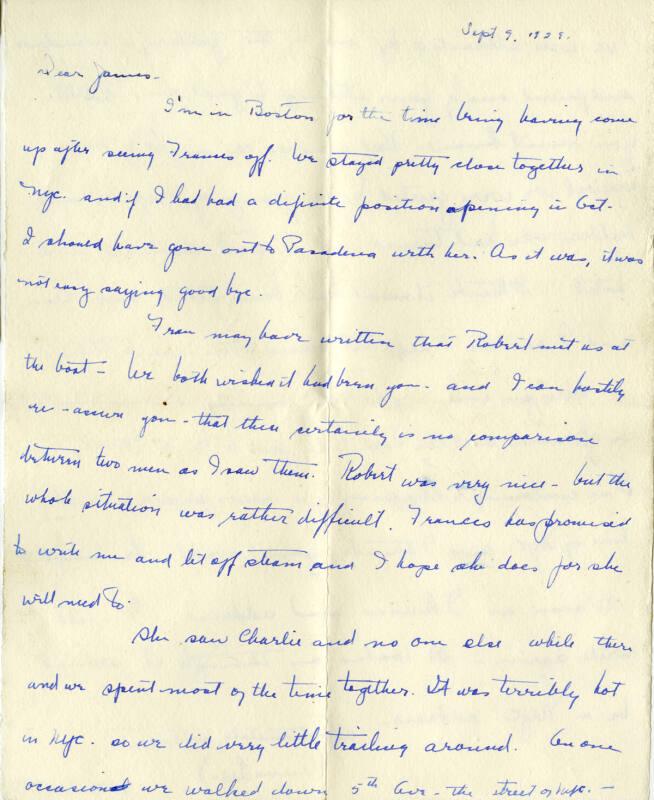 Letter from Anna Lee Smyth to James McBey (Letters and Memorabilia Belonging to James McBey)