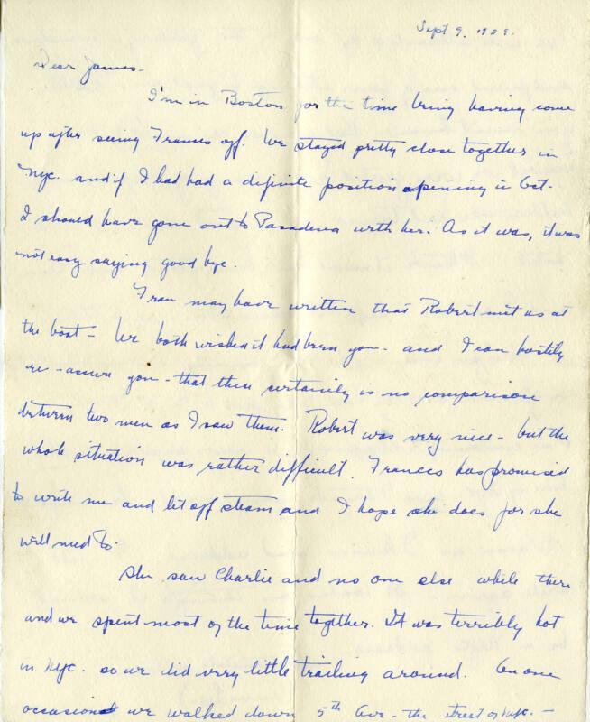 Letter from Anna Lee Smyth to James McBey (Letters and Memorabilia Belonging to James McBey)