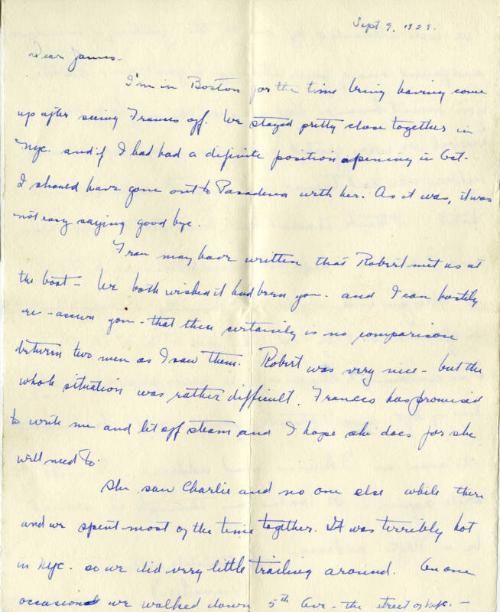 Letter from Anna Lee Smyth to James McBey (Letters and Memorabilia Belonging to James McBey)