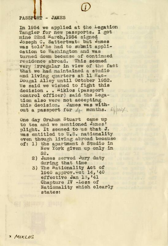 Passport - James McBey  (Legal Documents Belonging to James McBey)