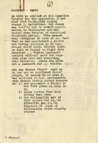 Passport - James McBey  (Legal Documents Belonging to James McBey)