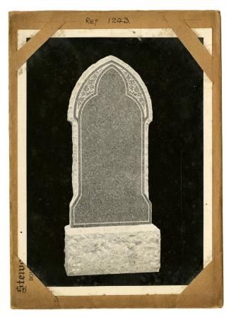 Photograph of Memorial Stone, Design No. 1243