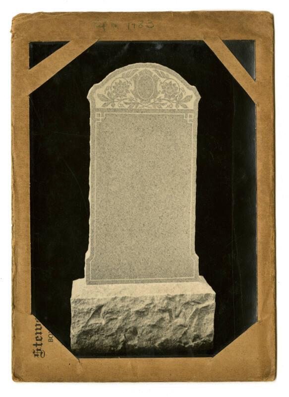 Photograph of Memorial Stone, Design No. 1183