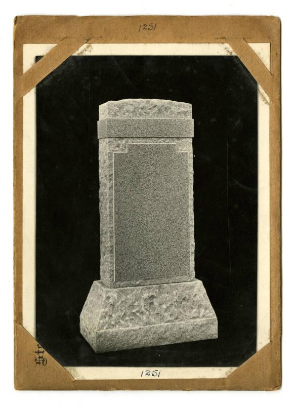 Photograph of Memorial Stone, Design No. 1251