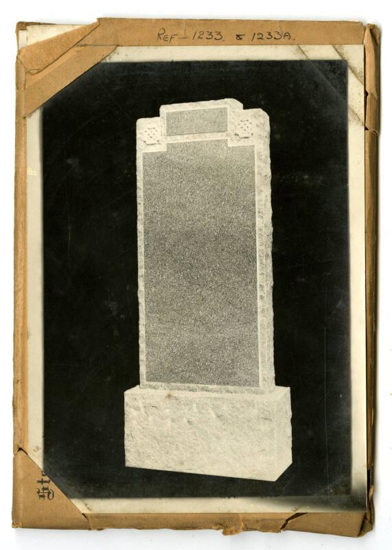 Photographs of Memorial Stones, Design No. 1233