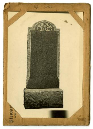 Photograph of Memorial Stone, Design No. 1206