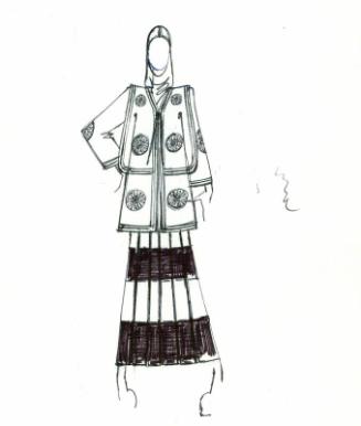 Drawing of a Top and Skirt