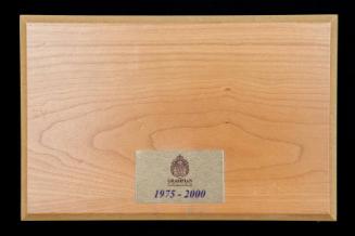 Wooden Plaque or Display Stand for Grampian Police Traffic Car Set