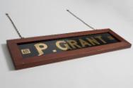 Window Sign for P. Grant