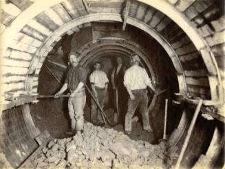 Construction of Girdleness Outfall Scheme, Workers Digging St Fittick's Tunnel (north end)