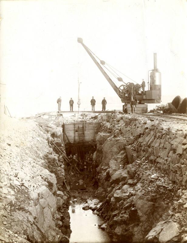 Construction of Girdleness Outfall Scheme, Deep Trench Cut Through Rock