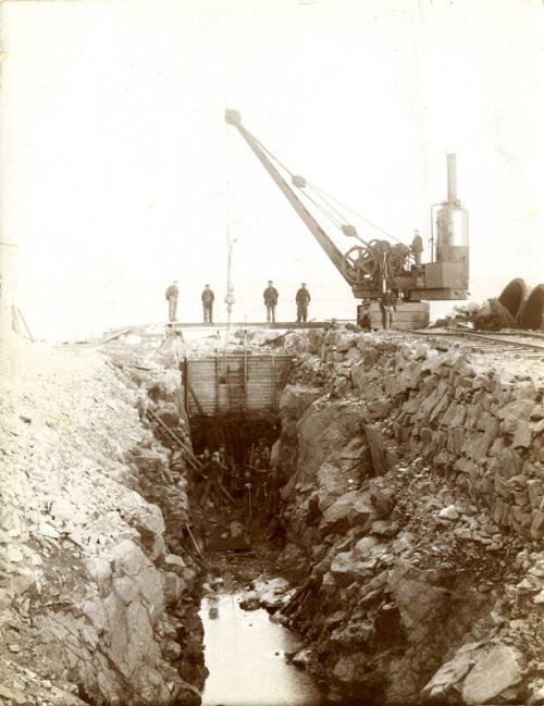 Construction of Girdleness Outfall Scheme, Deep Trench Cut Through Rock
