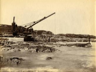 Construction of Girdleness Outfall Scheme, Sea Outlet: 10 Ton Travelling Steam Crane on Sea Wal…