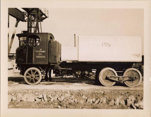 Repairs to South Breakwater Pier: Sentinel Steam Waggon Loaded with Concrete Block Approaching …