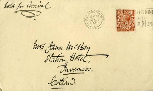 Correspondence from James McBey to Marguerite McBey