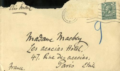 Correspondence from James McBey to Marguerite McBey