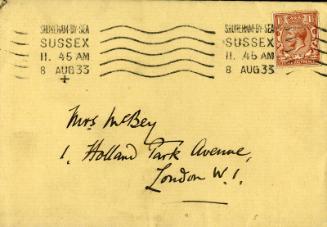 Correspondence from James McBey to Marguerite McBey