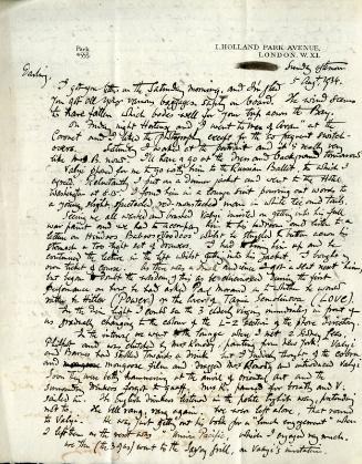 Correspondence from James McBey to Marguerite McBey