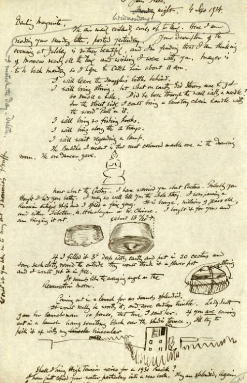 Correspondence from James McBey to Marguerite McBey