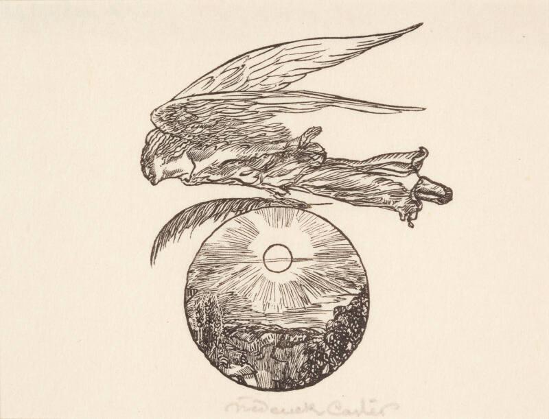 'An Angel flying in mid-heaven' by Frederick Carter