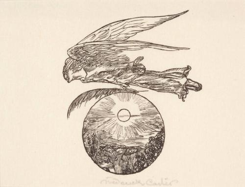 'An Angel flying in mid-heaven' by Frederick Carter