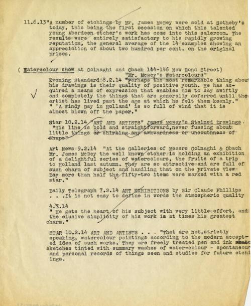 (Press Cuttings Related to James McBey)