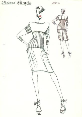 Drawing of Dress for the Spring/Summer 1984 Sportswear Collection