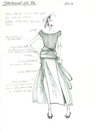 Drawing of Dress for the Spring/Summer 1984 Sportswear Collection