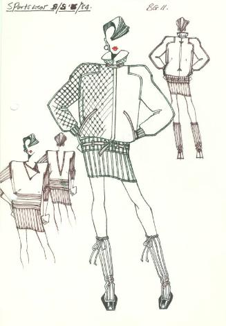 Drawing of Dress and Jacket for the Spring/Summer 1984 Sportswear Collection