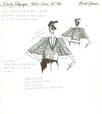 Drawing of Jumper for the Spring/Summer 1984 Collection for Daily Telegraph Pattern Series and …