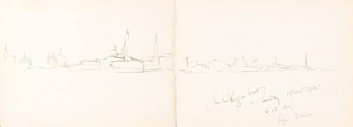 From Chioggia Grand, Sunday 18 October 1925 6.15am, Before Dawn (Sketchbook - Venice)