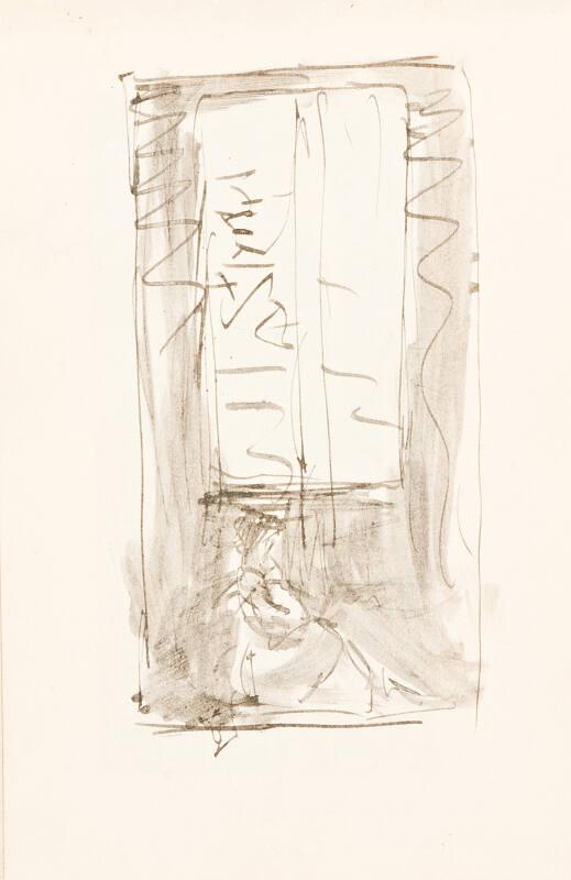 Figure Sitting Under a Window (Sketchbook France)