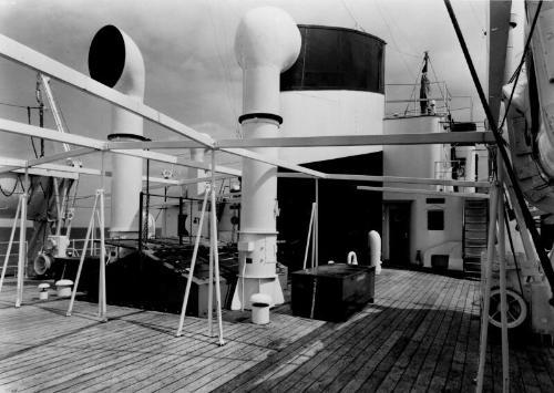 Black and white showing  Motor Molasses Carrier 'Rona', Hall Russell in 1957