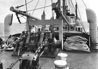 Black and white showing  Motor Molasses Carrier 'Rona', Hall Russell in 1957