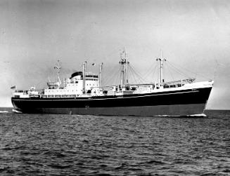 Black and white showing  Motor Molasses Carrier 'Rona', Hall Russell in 1957