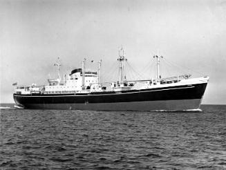 Black and white showing  Motor Molasses Carrier 'Rona', Hall Russell in 1957
