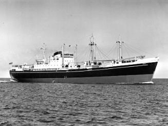 Black and white showing  Motor Molasses Carrier 'Rona', Hall Russell in 1957
