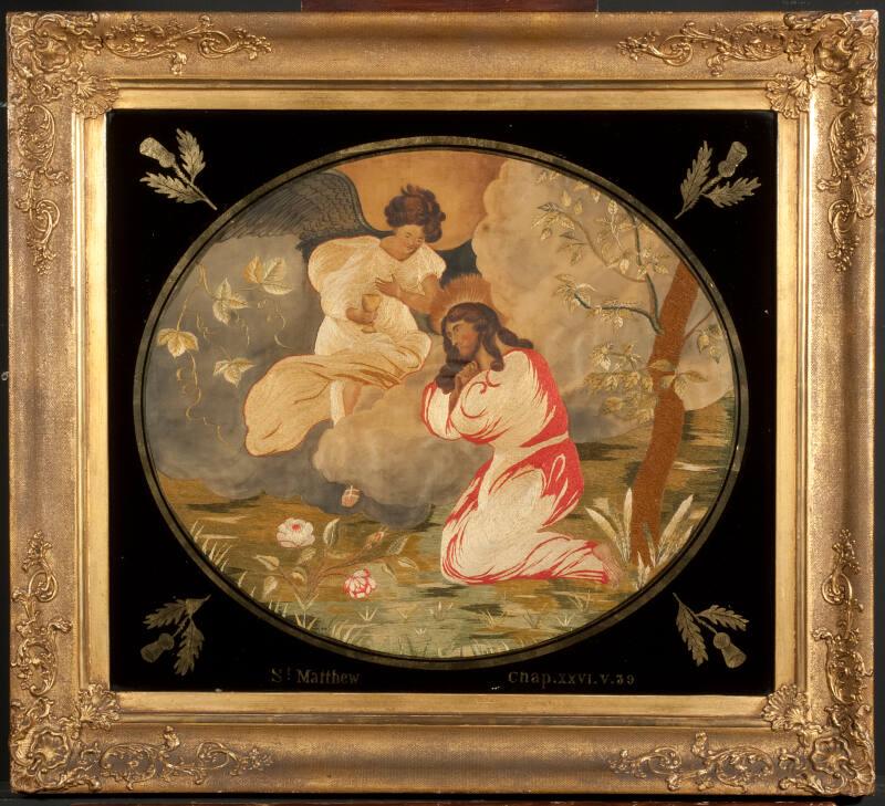 Embroidered Picture of Christ in the Garden of Gethsemane
