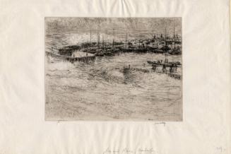 Sea And Rain (Macduff Harbour) by James McBey